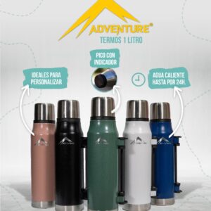 TERMO DE ACERO ADVENTURE  ORIGINAL 1.2  LT